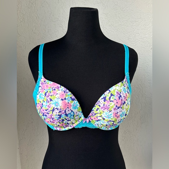 Victoria secret push up bra 38 C and matching panty L set - Picture 2 of 16